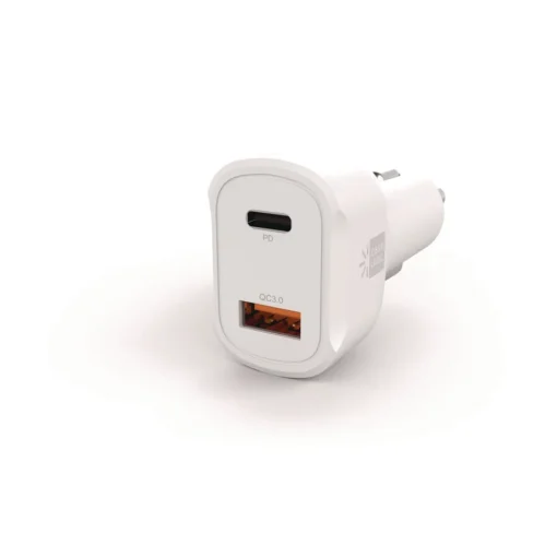 New 60 Watts Two 3 A Ports PD Car Charger - White Office Electronics & Batteries
