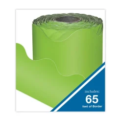 Online 2.25 in. x 65 ft. Rolled Scalloped Borders - Lime Arts & Crafts Supplies