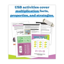 Sale 236 Pages Grades 2 to 4 (Ages 7 to 9) In a Flash USB - Intro to Multiplication Office Electronics & Batteries