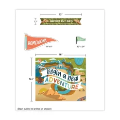 Outlet 123-Piece 23 in. x 13 in. Let's Explore Calendar Bulletin Board Set - Multicolor Calendars & Planners