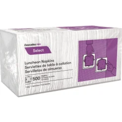 Best N020 12 in. x 12 in. 1 Ply Select Luncheon Napkins - White (6000/Carton) Paper & Dispensers