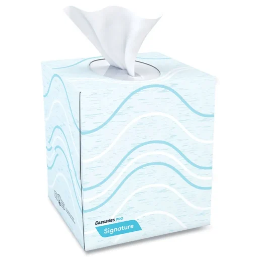Discount 2-Ply Cube Box Signature Facial Tissue - White (36 Boxes/Carton) Paper & Dispensers