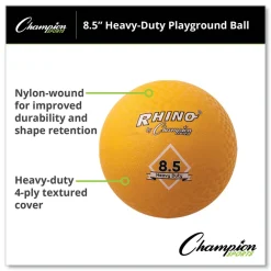 Clearance 8.5 in. Diameter Heavy Duty Playground Ball - Yellow Toys
