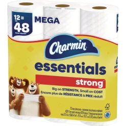 Outlet Essentials Strong 1-Ply Septic Safe Bathroom Tissue - White (4/Carton) Cleaning & Janitorial Supplies