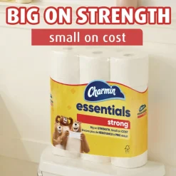 Outlet Essentials Strong 1-Ply Septic Safe Bathroom Tissue - White (4/Carton) Cleaning & Janitorial Supplies