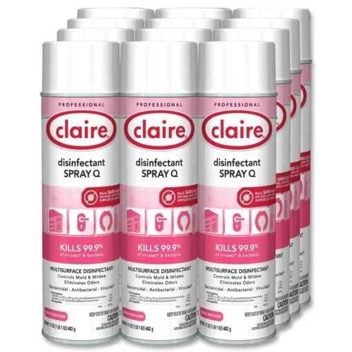 New 17 oz. Aerosol Spray Q Disinfectant - Country Fresh Scent (12/Carton) Cleaning & Janitorial Supplies