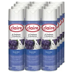 Outlet 10 oz. Aerosol Spray Aerosol Air Freshener and Deodorizer - Lavender (1/Carton) Odor Control