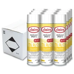 New 17 oz. Aerosol Spray Spray Q Disinfectant - Lemon Scent (12/Carton) Cleaning & Janitorial Supplies