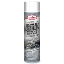 New CL841 15 oz. Aerosol Spray Stainless Steel Polish and Cleaner - Lemon Scent (12/Carton) Cleaning & Janitorial Supplies