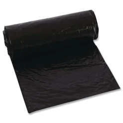 10 Gallon 0.6 mil 24 in. x 23 in. Linear Low-Density Can Liners - Black (25 Bags/Roll, 20 Rolls/Carton) Trash & Waste Bins