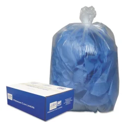 Online 10 Gallon 0.6 mil 24 in. x 23 in. Linear Low-Density Can Liners Clear (500/Carton) Trash & Waste Bins
