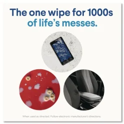 Clearance 7 in. x 7.75 in. 1-Ply Bleach Free Disinfecting Cleaning Wipes - Crisp Lemon White (6/Carton) Cleaning & Janitorial Supplies