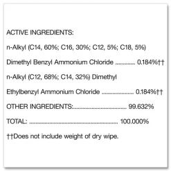 Clearance 7 in. x 7.75 in. 1-Ply Bleach Free Disinfecting Cleaning Wipes - Crisp Lemon White (6/Carton) Cleaning & Janitorial Supplies