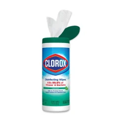 New 7 in. x 8 in. 1-Ply Bleach Free Disinfecting Wipes - Fresh Scent, White (12 Canisters/Carton) Cleaning & Janitorial Supplies