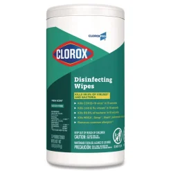 Hot 7 in. x 8 in. 1-Ply Disinfecting Wipes - Fresh Scent, White Skin Care & Personal Hygiene