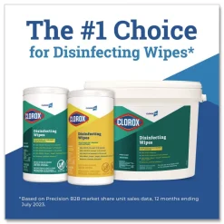 Hot 7 in. x 8 in. 1-Ply Disinfecting Wipes - Fresh Scent, White Skin Care & Personal Hygiene