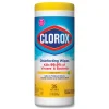 7 in. x 8 in. 1-Ply Disinfecting Wipes - Crisp Lemon, White (35/Canister) Skin Care & Personal Hygiene