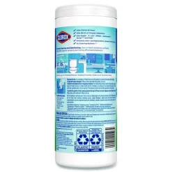Outlet 7 in. x 8 in. 1-Ply Disinfecting Wipes - Fresh Scent, White (35/Canister) Skin Care & Personal Hygiene