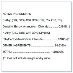 Outlet 7 in. x 8 in. 1-Ply Disinfecting Wipes - Fresh Scent, White (35/Canister) Skin Care & Personal Hygiene