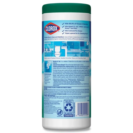 Clearance 7 in. x 8 in. 1-Ply Disinfecting Wipes - Fresh Scent/Citrus Blend (35/Canister, 3/Pack, 5 Packs/Carton) Cleaning & Janitorial Supplies