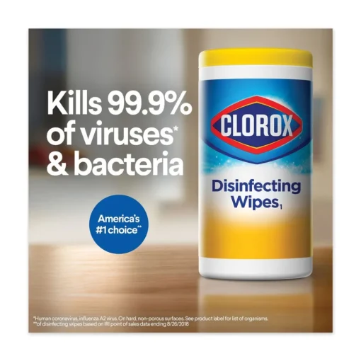 Clearance 7 in. x 8 in. 1-Ply Disinfecting Wipes - Fresh Scent/Citrus Blend (35/Canister, 3/Pack, 5 Packs/Carton) Cleaning & Janitorial Supplies