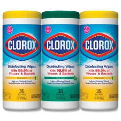 Discount 7 in. x 8 in. 1-Ply Disinfecting Wipes - Fresh Scent/Citrus Blend, White (35/Canister, 3 Canisters/Pack) Skin Care & Personal Hygiene