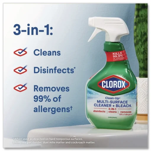 Online 32 oz. Clean-Up Multi-Surface Cleaner with Bleach - Original (9/Carton) Cleaning & Janitorial Supplies