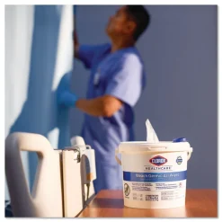 Best 32621 6.75 in. x 9 in. 1-Ply Bleach Germicidal Disinfectant Wipes - Unscented/White (6/Carton) Cleaning & Janitorial Supplies