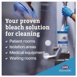 Best 32621 6.75 in. x 9 in. 1-Ply Bleach Germicidal Disinfectant Wipes - Unscented/White (6/Carton) Cleaning & Janitorial Supplies
