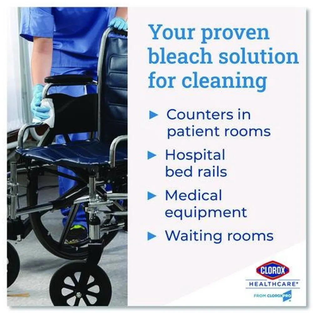 Best 6.75 in. x 9 in. 1-Ply Individual Bleach Germicidal Wipes - Unscented White (6/Carton) Cleaning & Janitorial Supplies