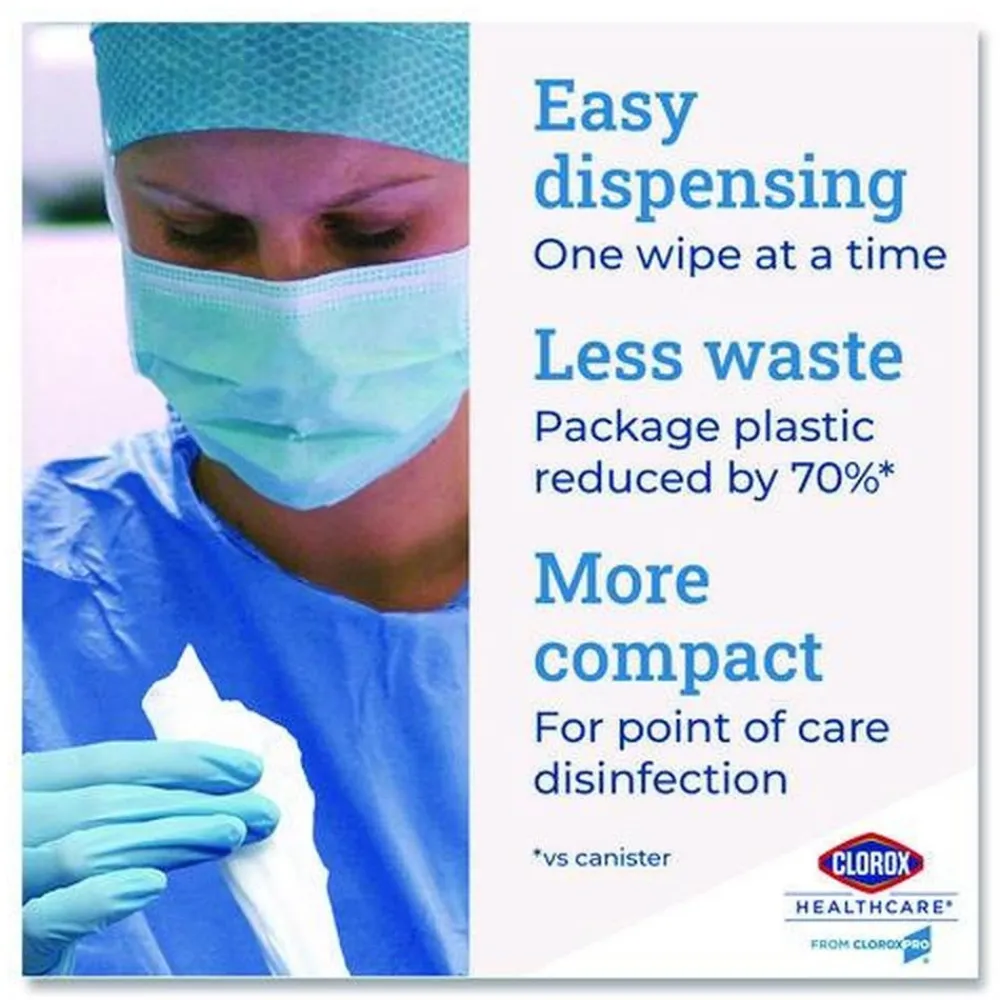 Best 6.75 in. x 9 in. 1-Ply Individual Bleach Germicidal Wipes - Unscented White (6/Carton) Cleaning & Janitorial Supplies