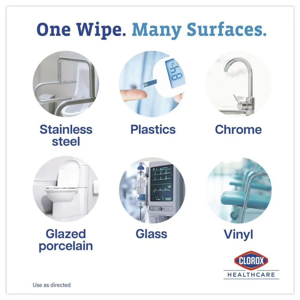 Online 6-3/4 in. x 8 in. Dispatch Cleaner Disinfectant Towels (8/Carton) Cleaning & Janitorial Supplies