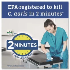 Outlet 12 in. x 11 in. Hydrogen Peroxide Cleaner Disinfectant Wipes - Unscented White (2/Carton) Cleaning & Janitorial Supplies