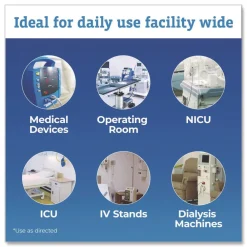 Outlet 12 in. x 11 in. Hydrogen Peroxide Cleaner Disinfectant Wipes - Unscented White (2/Carton) Cleaning & Janitorial Supplies