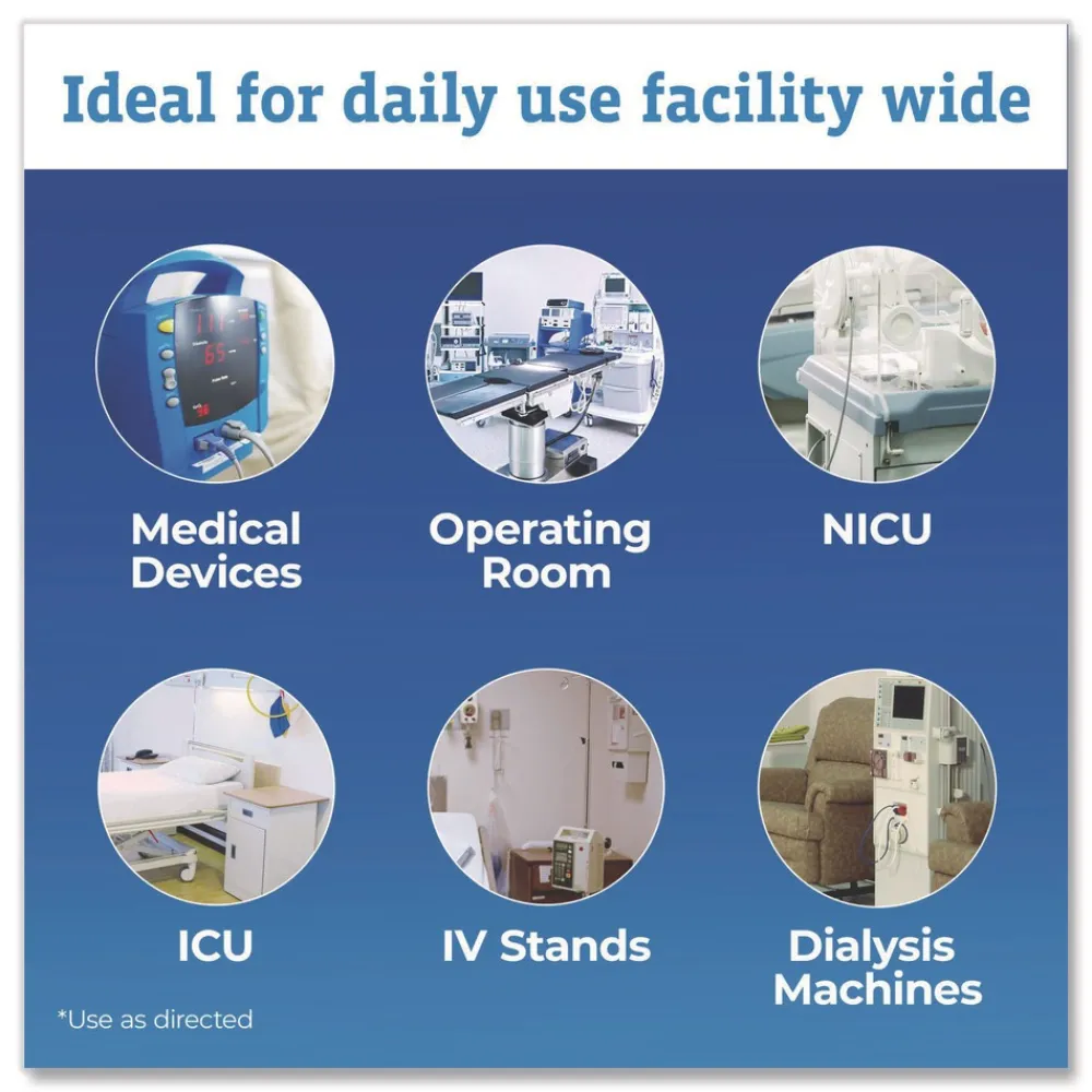 Outlet 12 in. x 11 in. Hydrogen Peroxide Cleaner Disinfectant Wipes - Unscented White (2/Carton) Cleaning & Janitorial Supplies