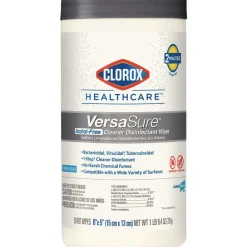 VersaSure 6 in. x 5 in. 1-Ply Cleaner Disinfectant Wipes - Fragranced White Cleaning & Janitorial Supplies