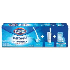 Clearance ToiletWand Disposable Toilet Cleaning System with Caddy and Refills - White (1-Kit) Drain Cleaning