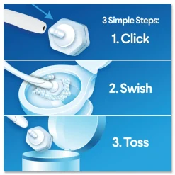 Clearance ToiletWand Disposable Toilet Cleaning System with Caddy and Refills - White (1-Kit) Drain Cleaning