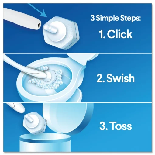 Clearance ToiletWand Disposable Toilet Cleaning System with Caddy and Refills - White (1-Kit) Drain Cleaning