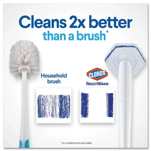 Clearance ToiletWand Disposable Toilet Cleaning System with Caddy and Refills - White (1-Kit) Drain Cleaning