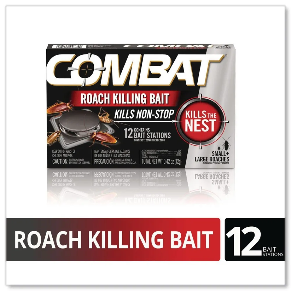 Hot Roach Bait Insecticide for Small and Large Roaches 0.42 oz 12 Bait Stations Cleaning & Janitorial Supplies