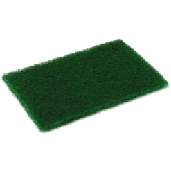 Outlet 6 in. x 9 in. Medium Duty Scouring Pad - Green (60/Carton) Cleaning & Janitorial Supplies