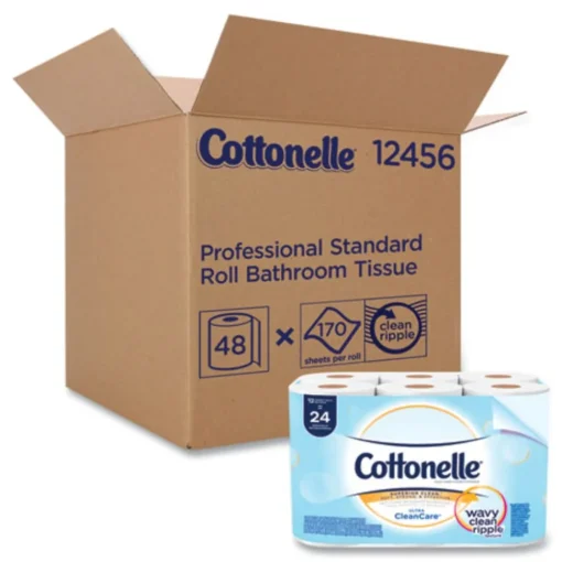 Hot Septic Safe Clean Care Bathroom Tissue - White (170 Sheets/Roll, 48 Rolls/Carton) Cleaning & Janitorial Supplies