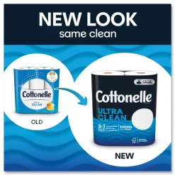 Online Ultra CleanCare 1-Ply Septic Safe Mega Rolls Strong Tissue Toilet Paper - White (48/Carton) Paper & Dispensers