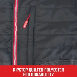 20V Lithium-Ion Cordless Men's Hybrid Heated Jacket (2 Ah) - Medium, Black Heated Gear