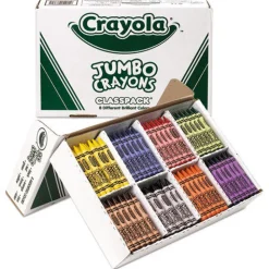 Online 25 Each of 8 Colors Jumbo Classpack Crayons (200/Set) Arts & Crafts Supplies