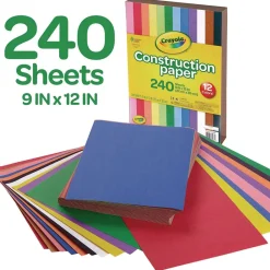 Discount 9 in. x 12 in. Construction Paper - Assorted Colors Paper & Printables