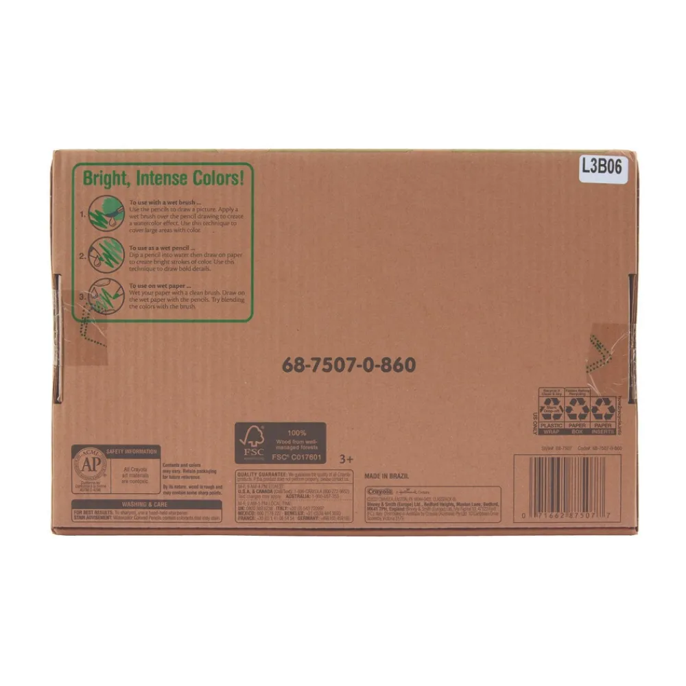 Outlet 3.3 mm Watercolor Pencil Classpack - Assorted Lead and Barrel Colors (240/Pack) Arts & Crafts Supplies