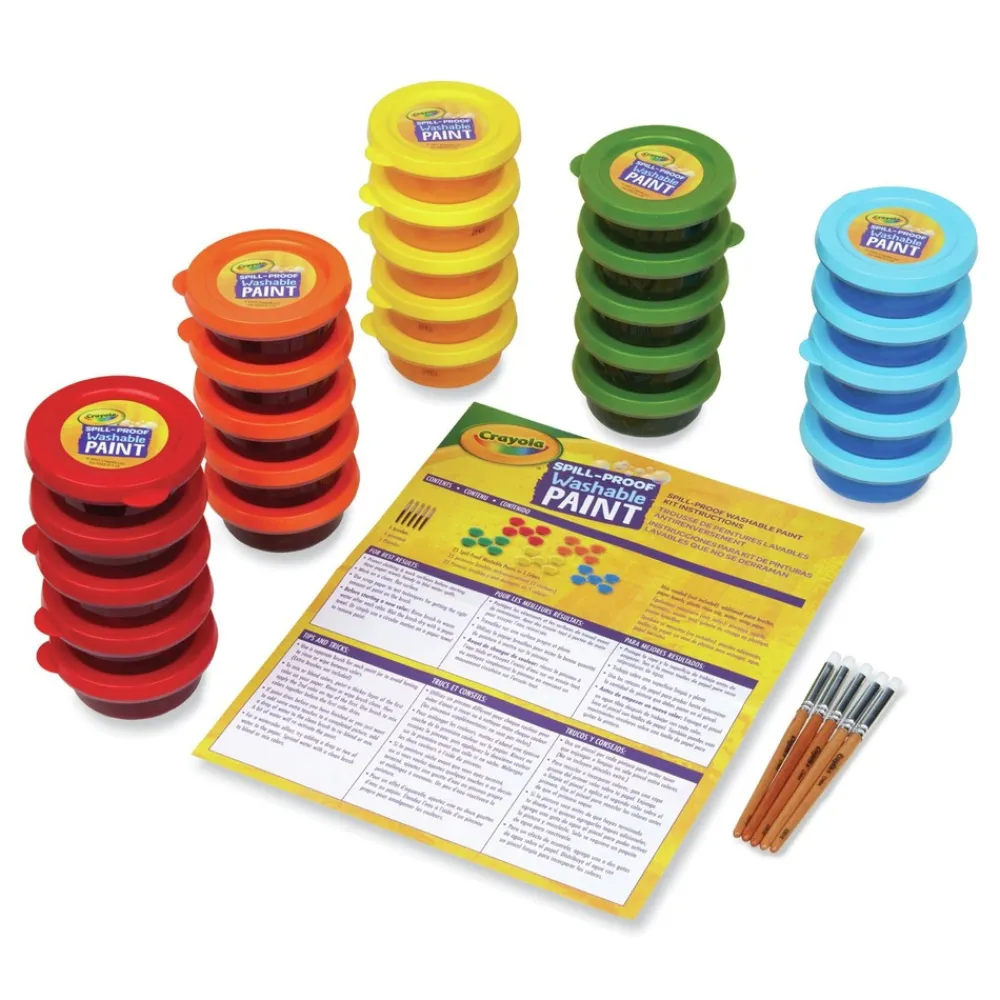 Clearance 1.4 oz Cups 5-Color Spill Proof Washable Paints Arts & Crafts Supplies