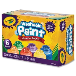 Sale 2 oz Washable Paint - 6 Assorted Classic Colors Arts & Crafts Supplies
